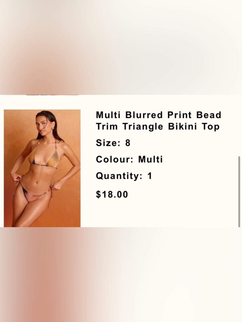 Multi-Color Trim Triangle Bikini Top - Women Intimates